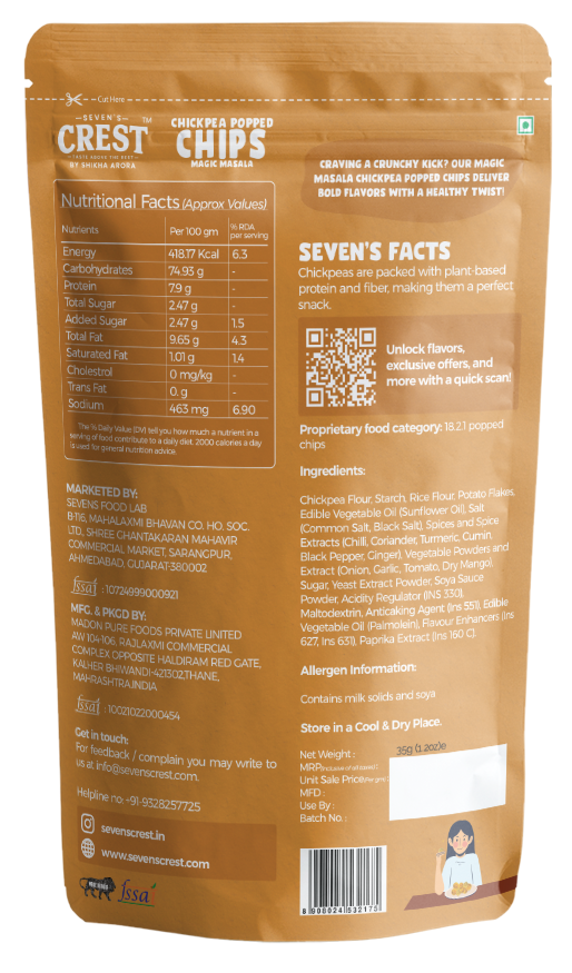 Chickpea Popped Chips- Magic Masala