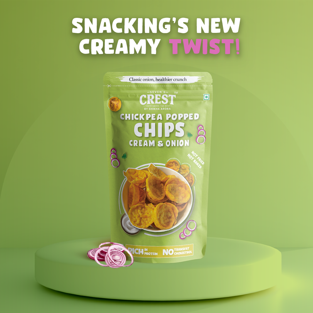 Chickpea Popped Chips- Cream & Onion