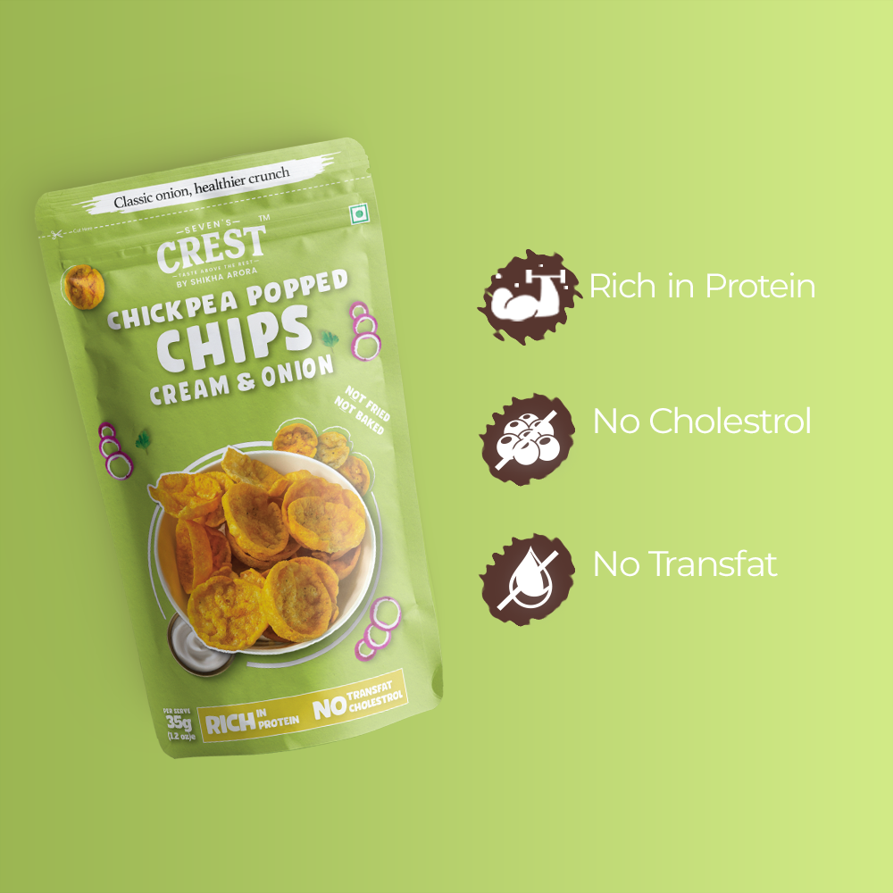 Chickpea Popped Chips- Cream & Onion