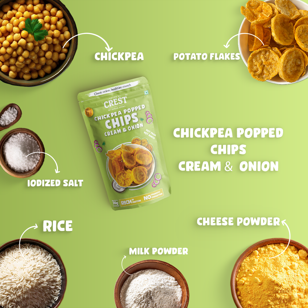 Chickpea Popped Chips- Cream & Onion