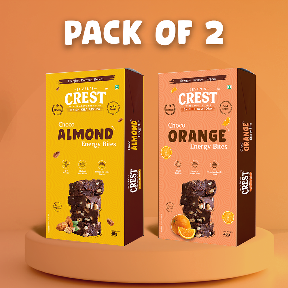 Choco Almond & Orange Energy Bites Pack of 2- (45g each)