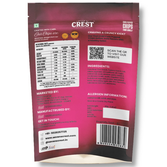 Corn Popped Chips- Thai Chilli- 40g