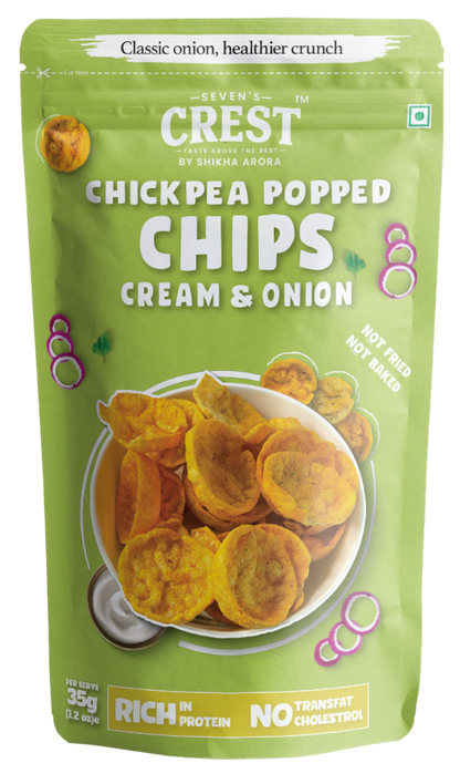 Chickpea Popped Chips- Cream & Onion