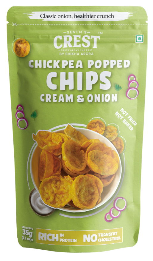 Chickpea Popped Chips- Cream & Onion