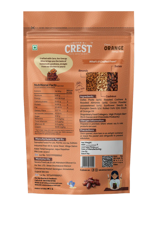 Choco Orange Energy Bites 180 gm