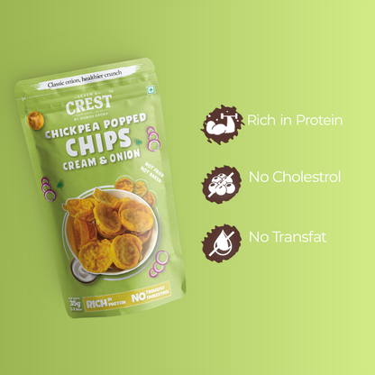 Chickpea Popped Chips- Cream & Onion