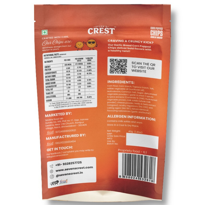 Corn Popped Chips- Garlic Bread- 40g