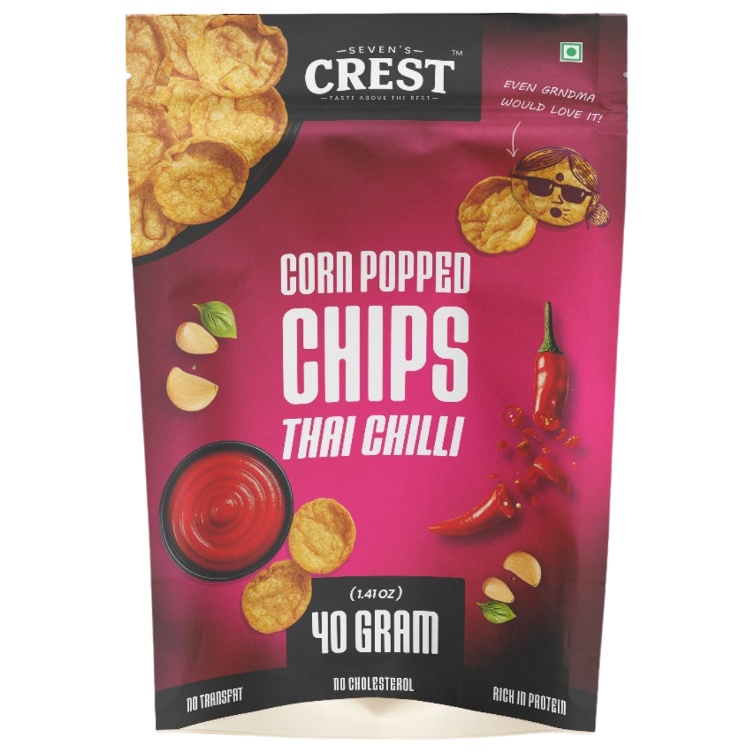 Corn Popped Chips- Thai Chilli- 40g