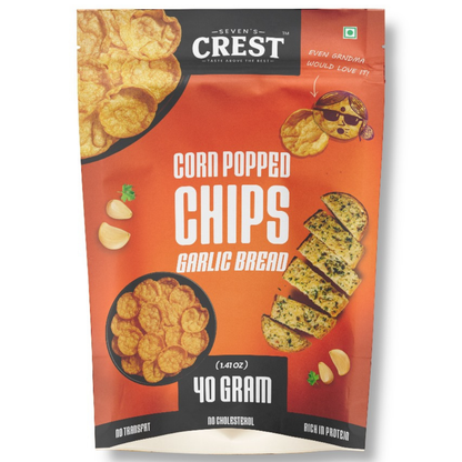 Corn Popped Chips- Garlic Bread- 40g