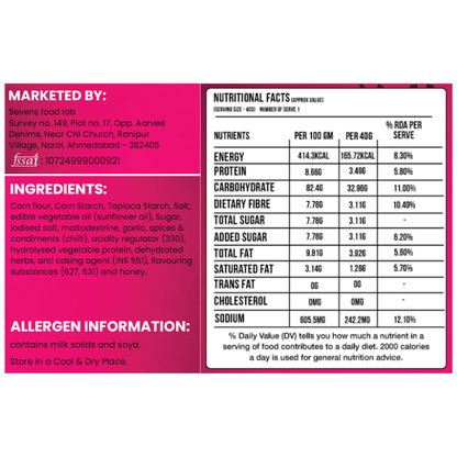 Corn Popped Chips- Thai Chilli- 40g